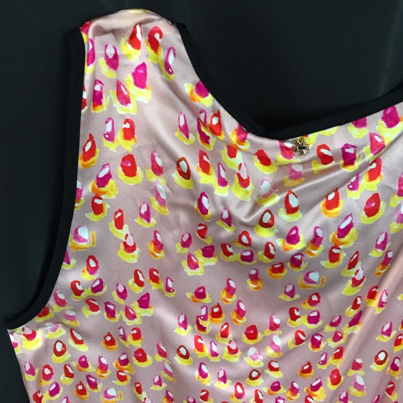 WHO’S WHO Silk blend sleeveless HI N LO blouse M - Picture 3 of 4